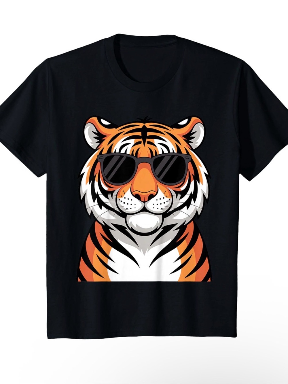 Amazon Kids XS Black Tee with Tiger Graphic